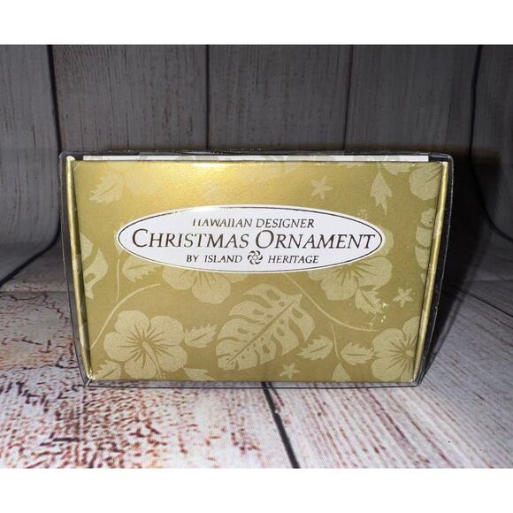 NWB 1999 Hawaiian Designer Island Heritage Santa Under Palm Tree #13070 Ornament - Picture 2 of 5